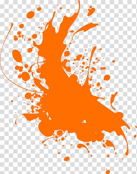 Paint Blue , Orange Splat transparent background PNG clipart