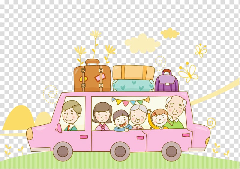 Drawing Cartoon , Self driving tour transparent background PNG clipart