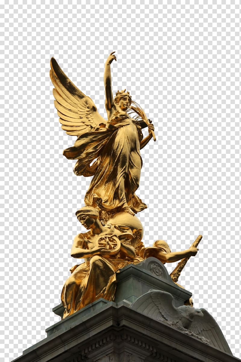 Buckingham Palace Statue Sculpture Victoria Memorial, London Winged Victory of Samothrace, others transparent background PNG clipart