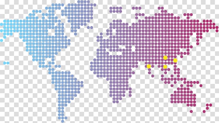 World map Dot distribution map, Bus ticket transparent background PNG clipart