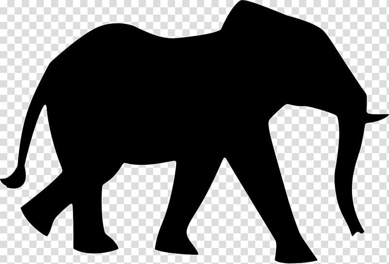 African elephant Silhouette , elephant transparent background PNG clipart