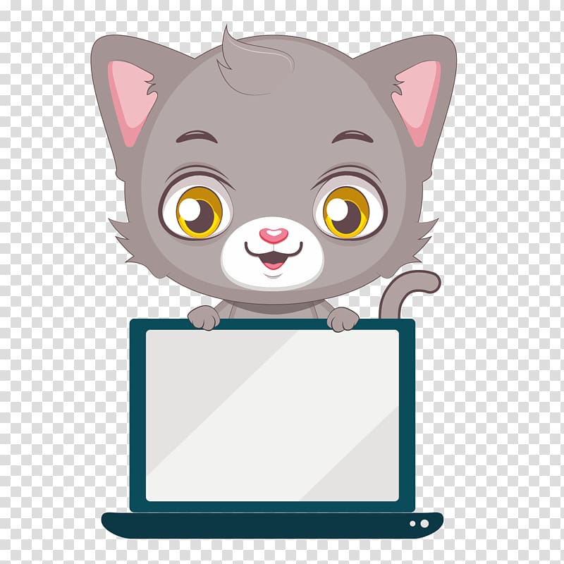 Cat Whiskers Illustration, computer cat transparent background PNG clipart