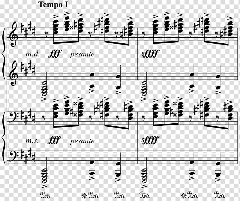 Prelude in C sharp minor, Op. 3/2 C-sharp minor Musical composition, piano transparent background PNG clipart