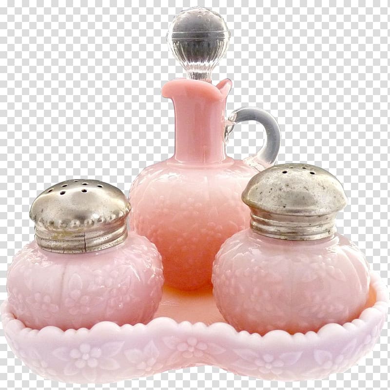 Depression glass Bowl Tableware Milk glass, pink fenton perfume bottles transparent background PNG clipart