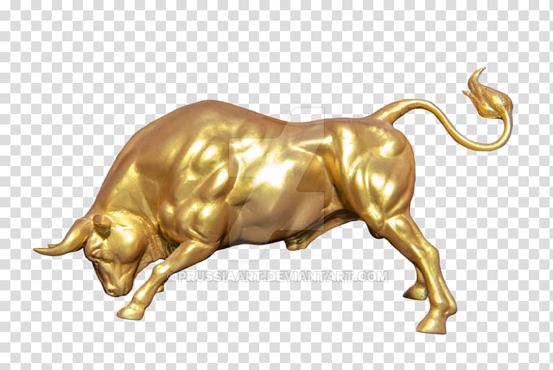 Cattle Ox Bull Bronze, golden link transparent background PNG clipart