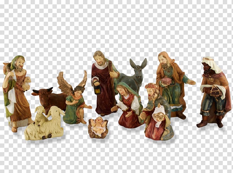 Nativity scene Christmas Krippenmuseum Holy Family Figurine, christmas transparent background PNG clipart
