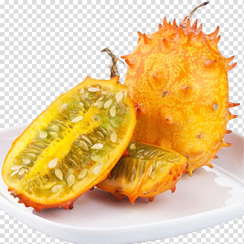 Horned melon Honeydew Cucumber, Horned melon dish transparent background PNG clipart