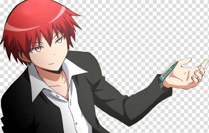 Red haired anime character illustration, Karma Akabane