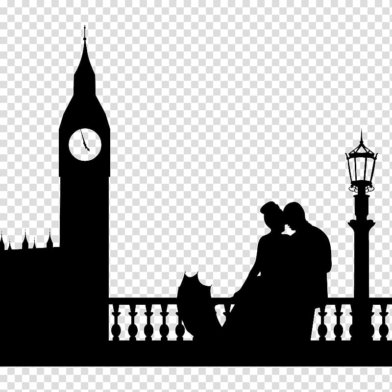 Big Ben Palace of Westminster River Thames Silhouette , big ben transparent background PNG clipart