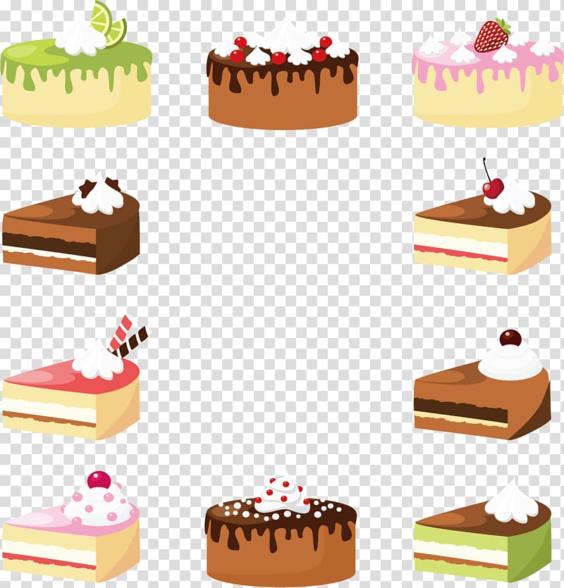 Ice cream Cupcake Chocolate cake Fruitcake, delicious cake transparent background PNG clipart