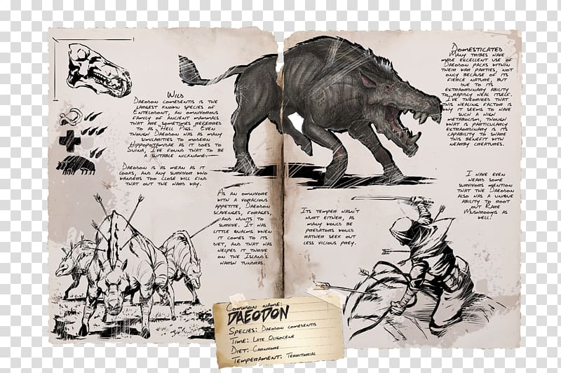 ARK: Survival Evolved Pegomastax Daeodon Dinosaur Ichthyosaurus, dinosaur transparent background PNG clipart