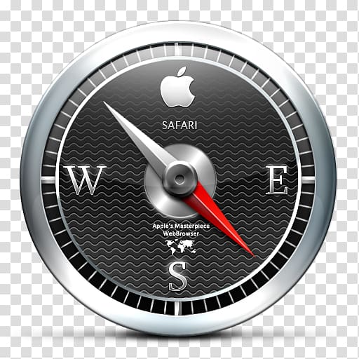 Safari Apple Icon format Icon, Black compass transparent background PNG clipart