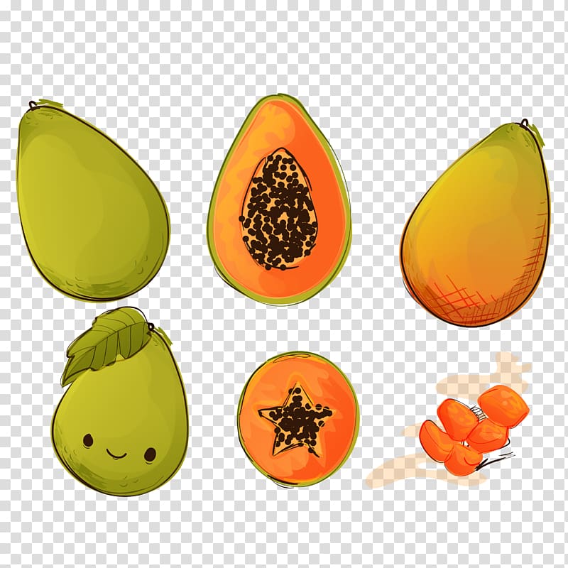 Euclidean , lovely papaya flesh transparent background PNG clipart