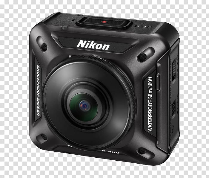 Nikon KeyMission 360 Action camera 4K resolution Immersive video, Camera transparent background PNG clipart