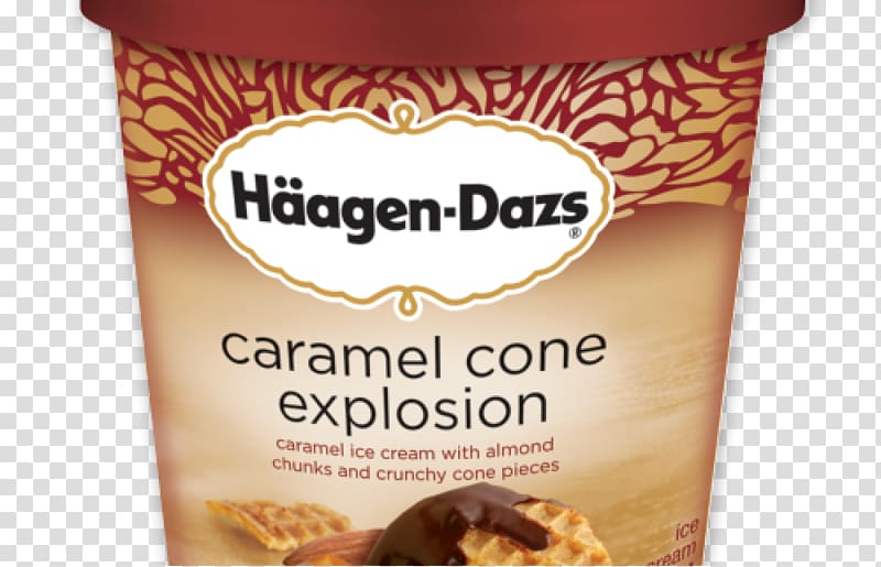 Praline Ice cream Pecan pie Häagen-Dazs, caramel cream transparent background PNG clipart