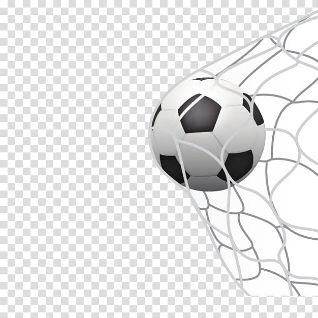 white and black soccer ball illustration, Football Goal Sport, Football goal nets Shooting transparent background PNG clipart