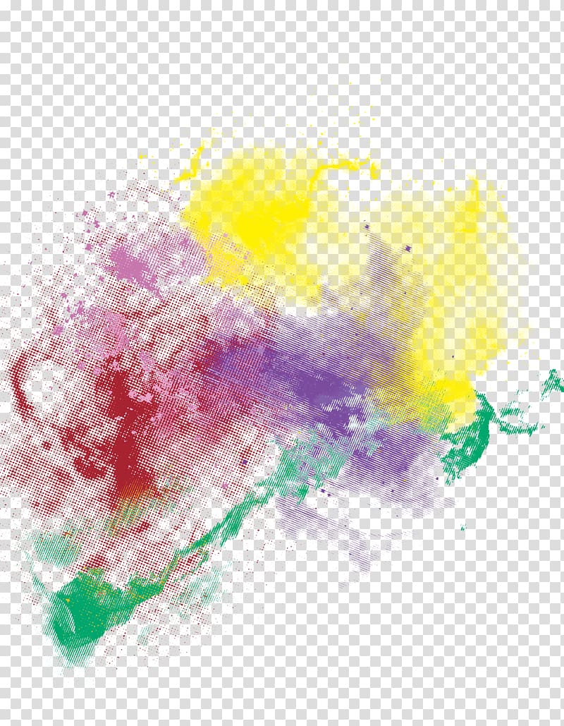 Brush Powder , Color powder smoke effect, multicolored paint splash transparent background PNG clipart