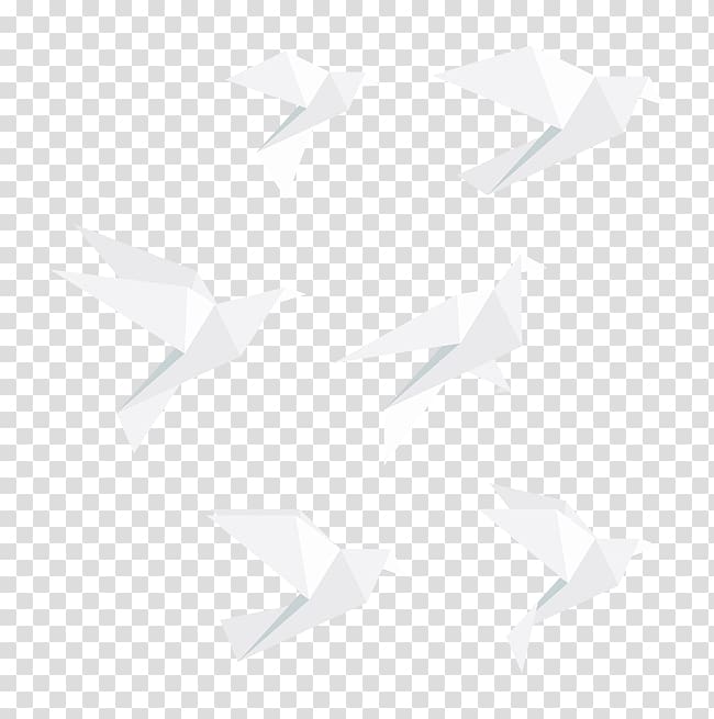 White Black Angle Pattern, Origami bird dove transparent background PNG clipart