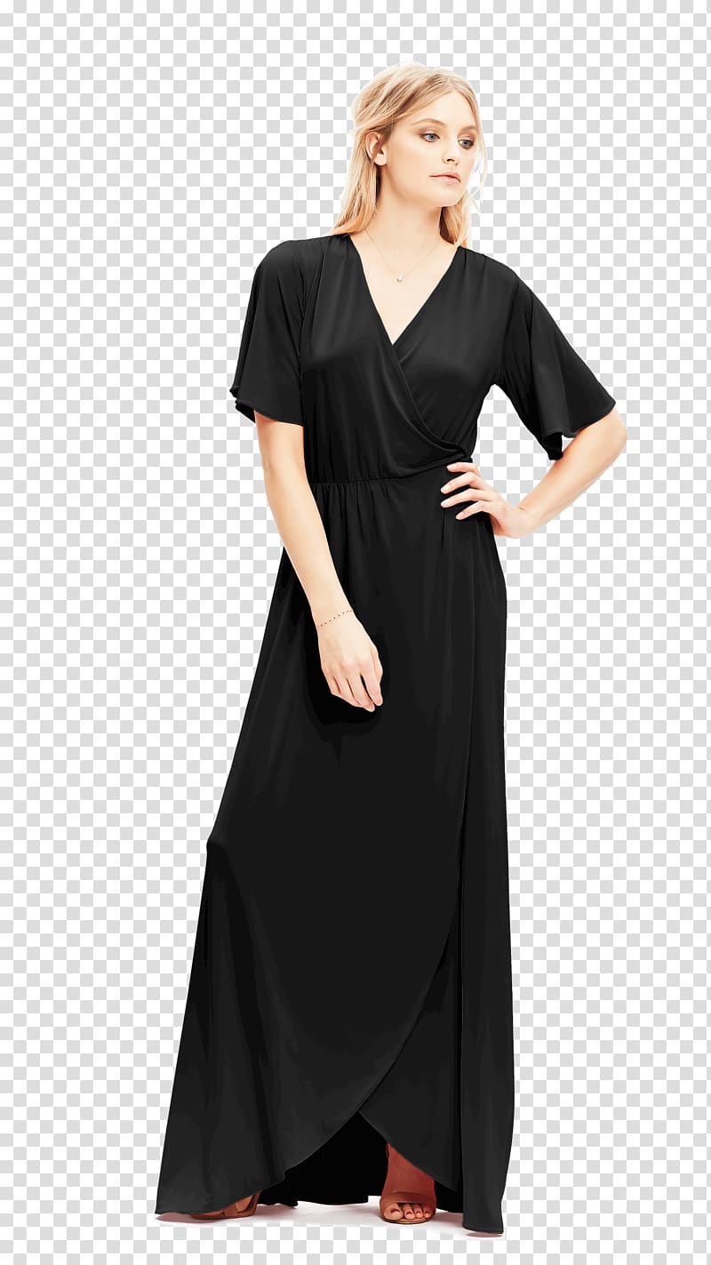 Bridesmaid dress Gown Little black dress, dress transparent background PNG clipart