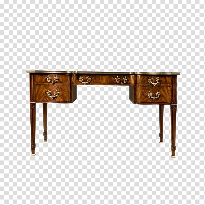 Table Desk Bookcase Study Furniture, European-style wooden tables transparent background PNG clipart