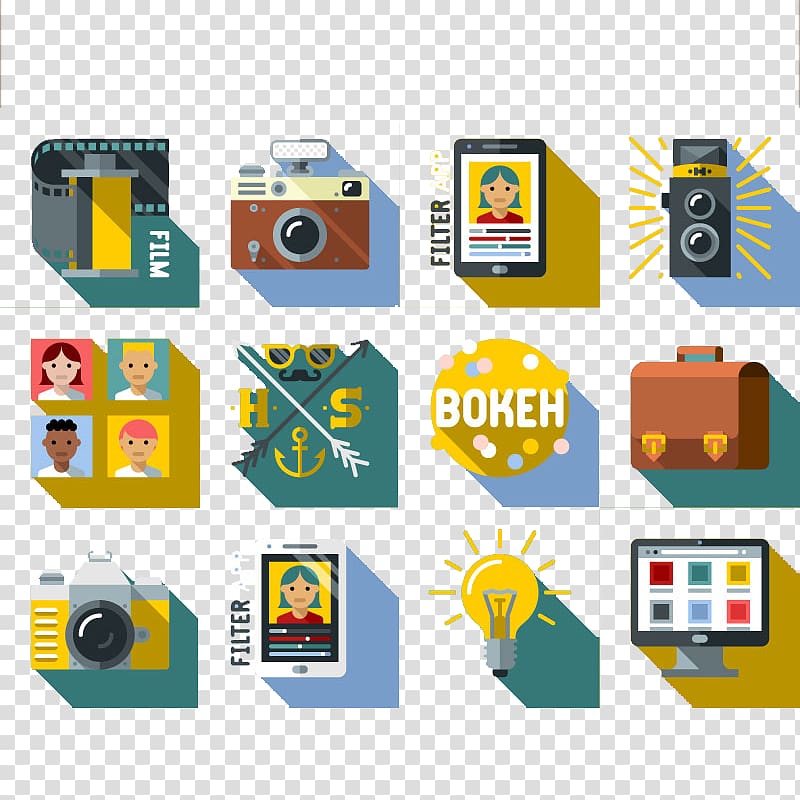 Euclidean Camera Icon, 12 fashion icon material transparent background PNG clipart