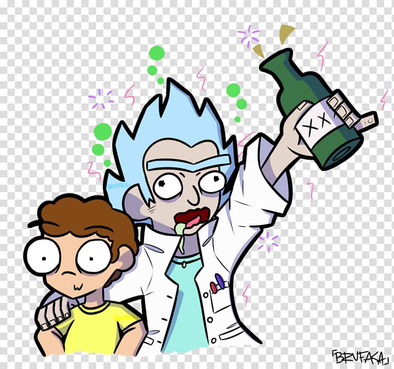 Cartoon Fan art , rick and morty dance transparent background PNG clipart