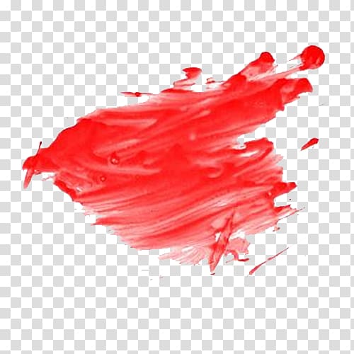 red painting, Red Painting Pigment, Red paint splash transparent background PNG clipart