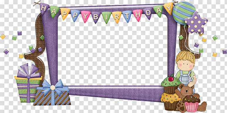 Birthday cake Frames Happy Birthday to You, CLUSTER FRAME transparent background PNG clipart
