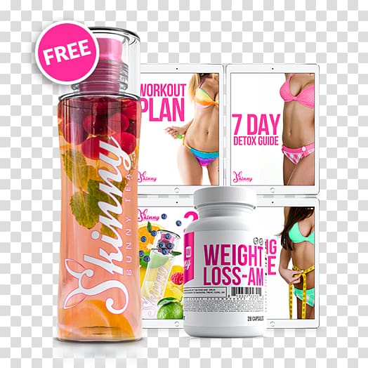 Dietary supplement Bottle Weight loss Skinny bunny, detox water transparent background PNG clipart