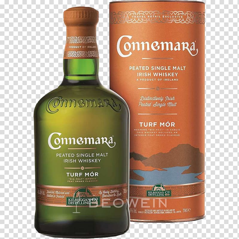 Irish whiskey Single malt whisky Connemara Cooley Distillery, supermarket advertising transparent background PNG clipart