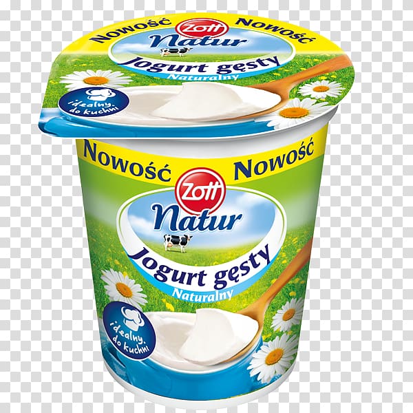 Crème fraîche Yoghurt Zott Smetana Flavor, jogurt transparent background PNG clipart