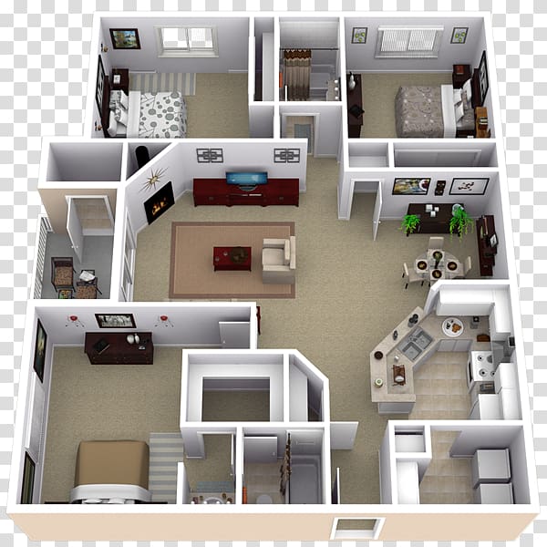 House plan Apartment Floor plan, apartment house transparent background PNG clipart