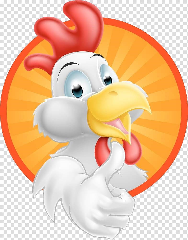 white chicken logo, Chicken Buffalo wing Cartoon Chef, Cartoon Chicken thumb transparent background PNG clipart