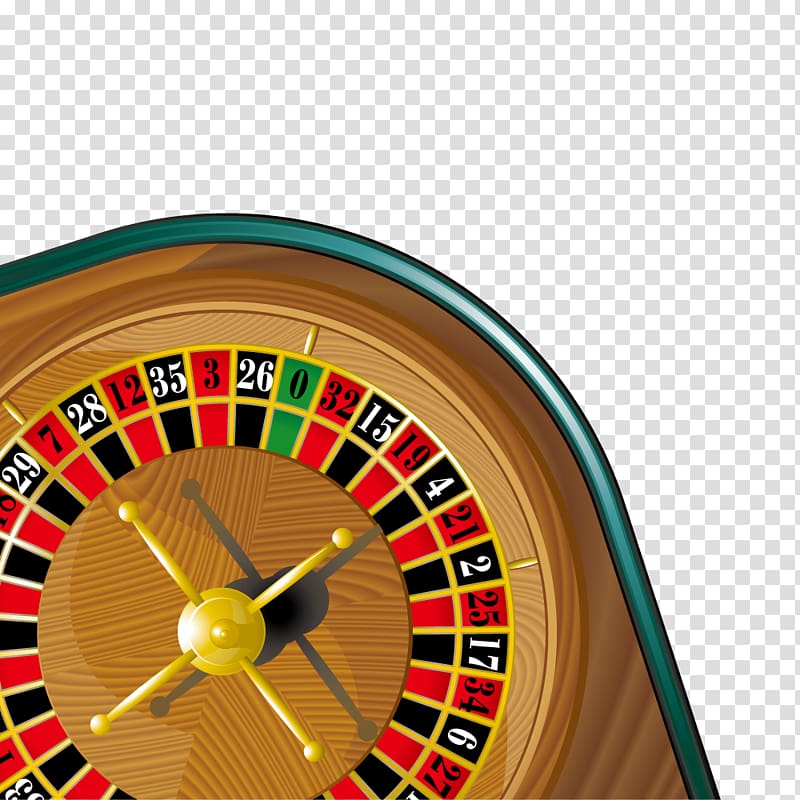 Casino Roulette Gambling Table, Brown Game turntable transparent background PNG clipart