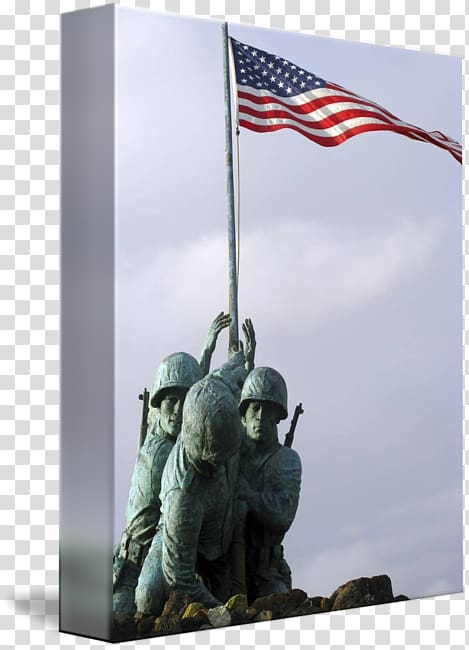 Raising the Flag on Iwo Jima Infantry Bronze Statue, Iwo Jima transparent background PNG clipart