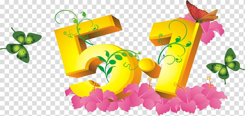 Public holiday International Workers Day Labour Day May 1 Happiness, Yellow cartoon three, dimensional art word transparent background PNG clipart