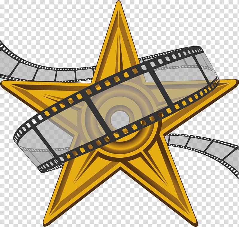 yellow star illustration, Film festival Documentary film Film score, HOLLYWOOD STAR transparent background PNG clipart
