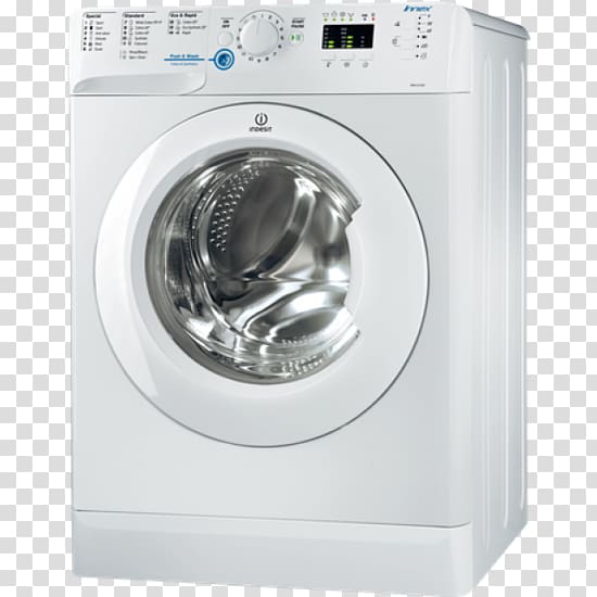 Washing Machines Clothes dryer Indesit Innex XWA 71483X W EU, Washing machine, freestanding, width: 59.5 cm, depth: 54 cm, height: 85 cm, front loading, 52 litres, 7 kg, 1400 rpm, white Indesit Co. Laundry, others transparent background PNG clipart