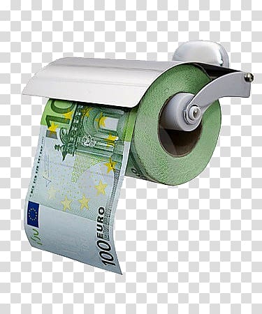 Toilet Paper 100 euro note Banknote, toilet paper transparent background PNG clipart