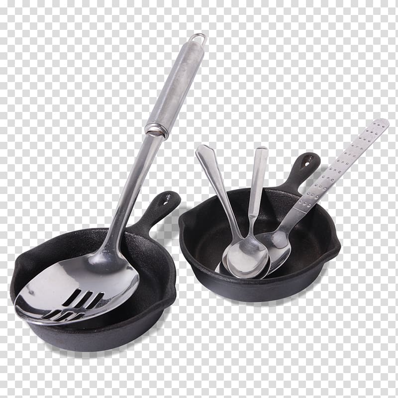 Cutlery Tableware Spoon Cast iron Frying pan, canteen brochure transparent background PNG clipart