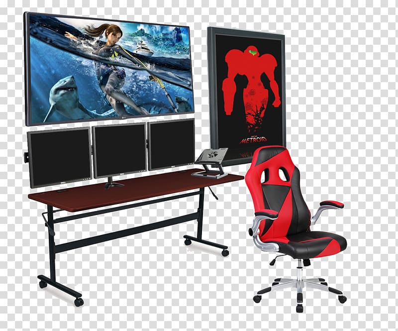 Computer desk Video game Office & Desk Chairs PlayStation 4, great wall transparent background PNG clipart