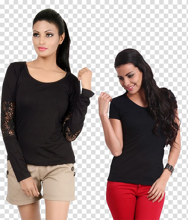 T-shirt Sleeve Clothing Shoulder Fashion, foreign woman transparent background PNG clipart