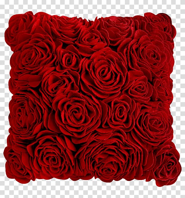 Throw pillow Cushion Room Bed, Red rose bushes transparent background PNG clipart