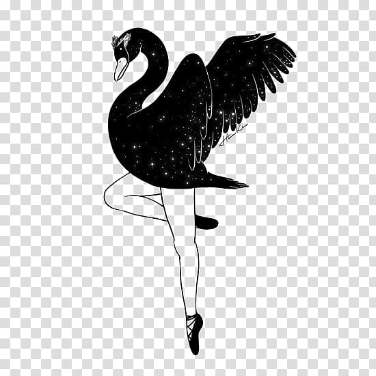 iPhone X Art Drawing Illustration, Black Swan transparent background PNG clipart