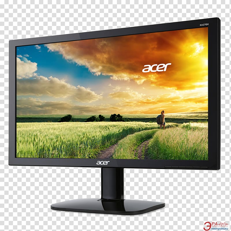 Computer Monitors Digital Visual Interface VGA connector 1080p LED-backlit LCD, computer monitor transparent background PNG clipart