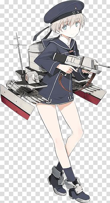 Kantai Collection German destroyer Z1 Leberecht Maass Type 1934 destroyers Kawasaki Z1, Fumikane Shimada transparent background PNG clipart