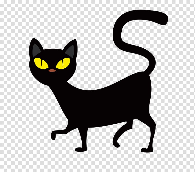 Cat T-shirt Halloween, Black Cat transparent background PNG clipart
