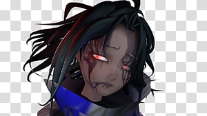 Black hair Audio Anime Character, Anime transparent background PNG clipart thumbnail