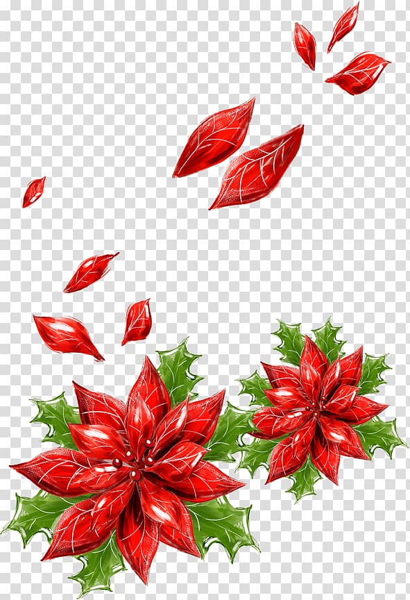 Christmas card Greeting card Wish, Flower petals floating transparent background PNG clipart
