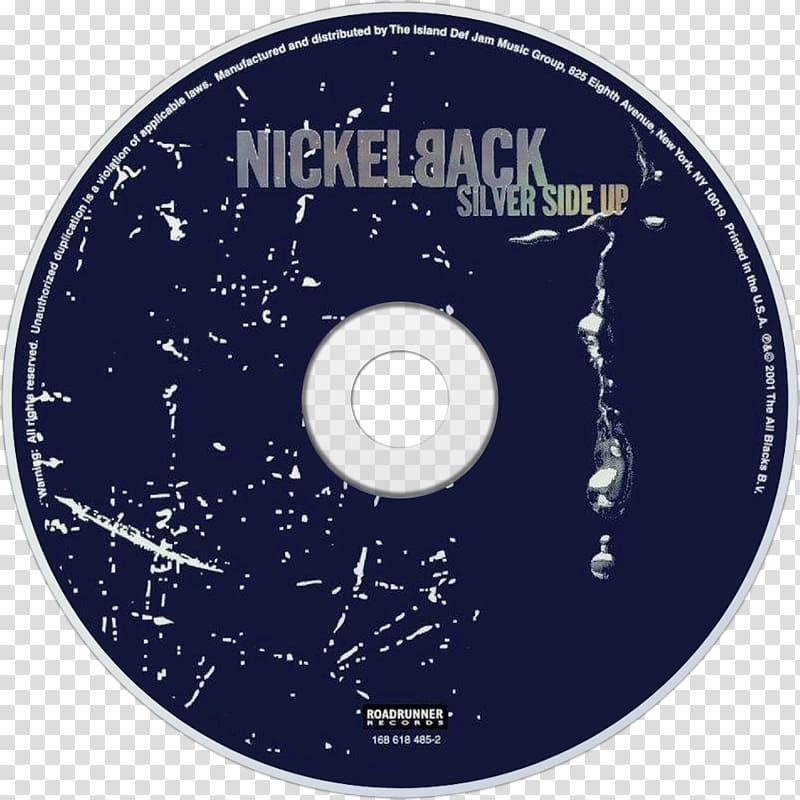 Compact disc Nickelback Silver Side Up Never Again How You Remind Me, silver side transparent background PNG clipart